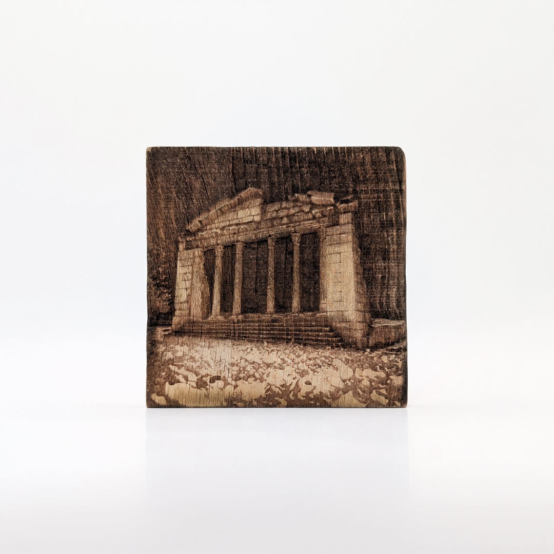 Apollonia carved in wood – 3D Wood Bas-relief fridge magnet, souvenir made in Albania - symbol.al
Apolonia gdhendur në dru - magnet basoreliev 3D në dru ahu, prodhuar në Shqipëri - symbol.al