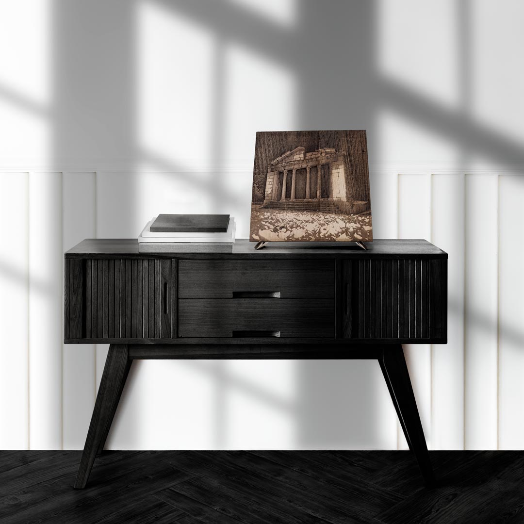 Apollonia carved in wood – 3D Wood Bas-relief, souvenir made in Albania - symbol.al
Apolonia gdhendur në dru - basoreliev 3D në dru ahu, prodhuar në Shqipëri - symbol.al