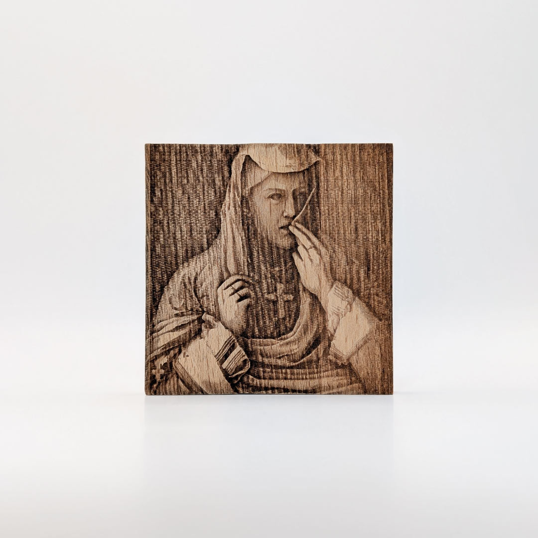 "Motra Tone" (1883), Kolë Idromeno’s masterpiece – 3D Wood Bas-relief magnet, souvenir made in Albania - symbol.al
"Motra Tone" (1883), kryevepra e Kolë Idromenos gdhendur në dru – magnet basoreliev 3D në dru ahu, prodhuar në Shqipëri - symbol.al